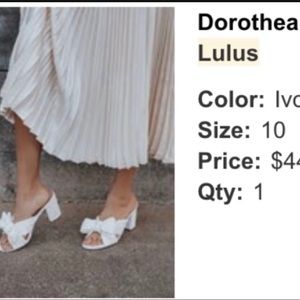 Ivory Knotted High Heel Sandals